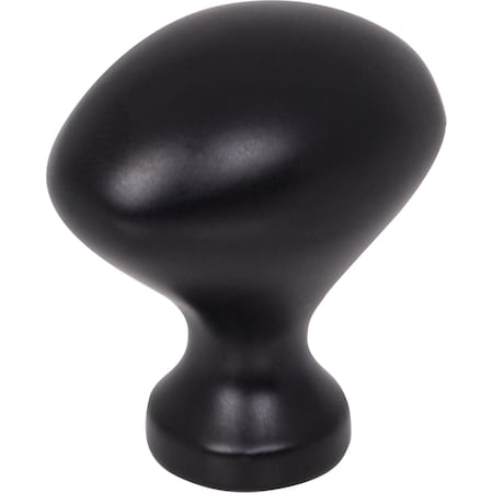 Elements 1-1/8" Overall Length Matte Black Oval Merryville Cabinet Knob 897MB